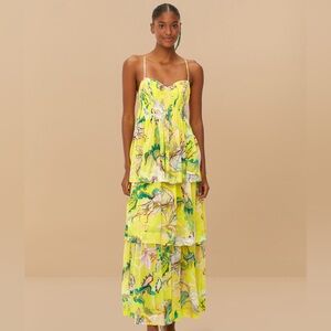 Farm Rio Jellyfish Bouquet maxi dress. NWT M